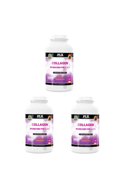 FLX Collagen and Hyaluronic Acid 300 Tablets - 3 Boxes-900 Tablets