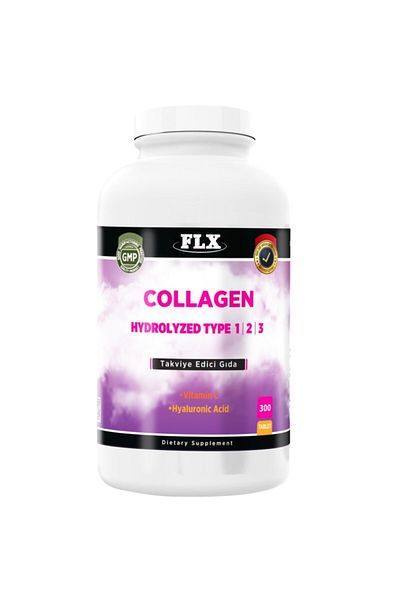 FLX Collagen and Hyaluronic Acid 300 Tablets - 3 Boxes-900 Tablets