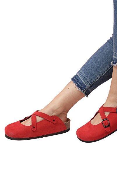 Bequemere Nilda Cork Based Genuine Leather Closed Model Orthopedic Women's Slippers