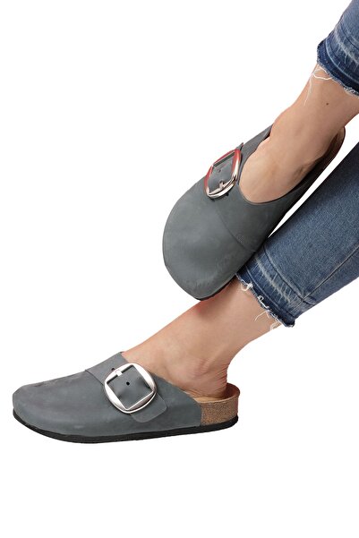 Bequemere Danica Cork Sole Genuine Leather Closed Model Orthopedic Women's Slippers