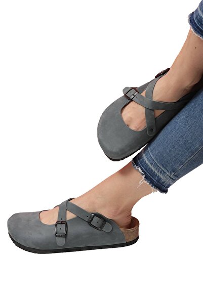 Bequemere Nilda Cork Based Genuine Leather Closed Model Orthopedic Women's Slippers