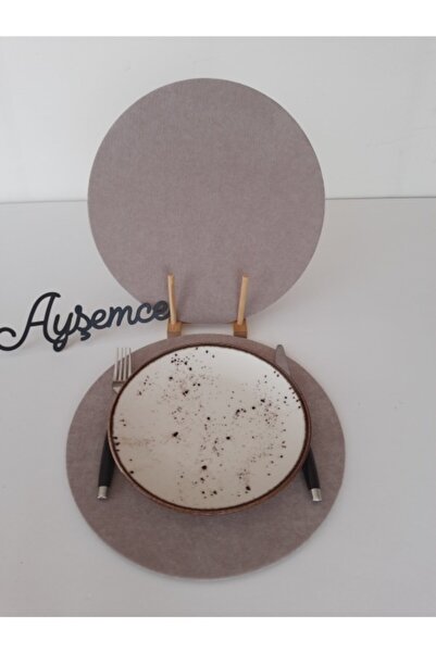 Ayşemce American Service 2-Piece Plates Cremă închisă ( nurcă ) Culoare