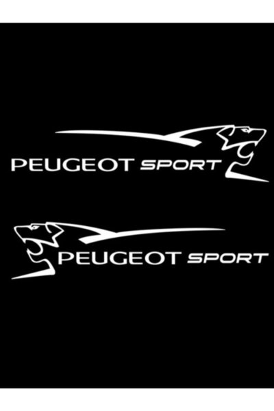 Melek Pazarı 25 × 6 سم لون أبيض - ملصق سيارة بيجو سبورت، مجموعة يمين يسار