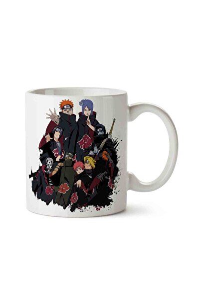 MET DESİGN Naruto Akatsuki Anime Themed - White Porcelain Mug