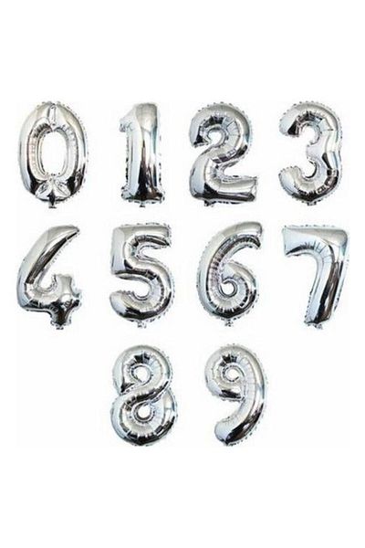Happyland 5 Numerals 40 Inch 100 Cm Silver Foil Balloon Most Preferred Product