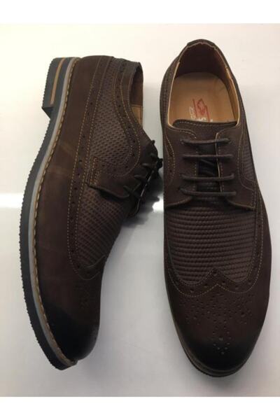 Şahin Erkek Kahverengi Günlük Hakiki Deri Ayakkabı 511