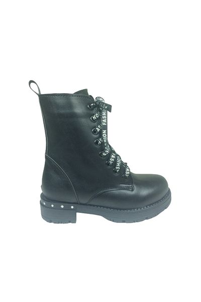 grafen Girls' Anatomical Orthopedic Booties - Black, Lace-Up and Zip-Up