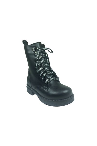 grafen Girls' Anatomical Orthopedic Booties - Black, Lace-Up and Zip-Up