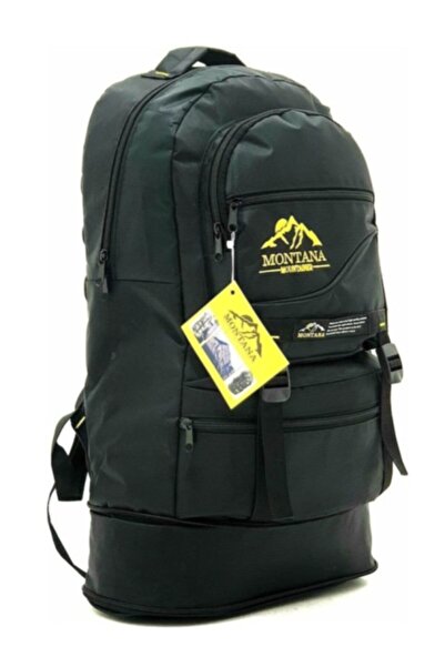 MONTANA Unisex Siyah Körüklü 65 lt Kapasiteli Dağcı Sırt Çantası