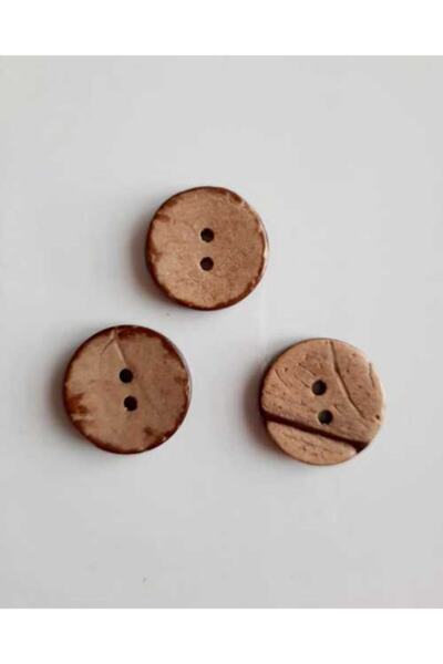 canan dizayn Wooden Cocanat Button 10 Pack 20 Mm