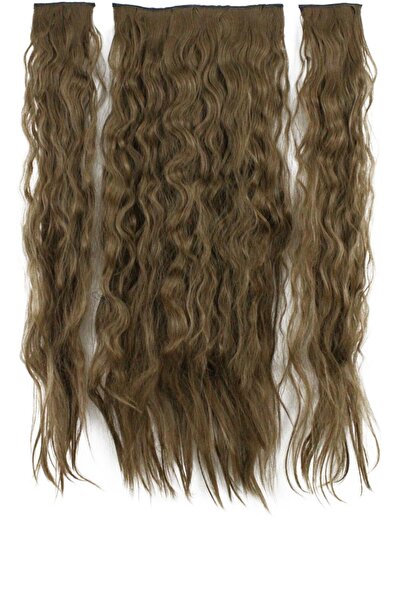 Eva Peruk Açık Kumral Su Dalgalı Yarımay Set