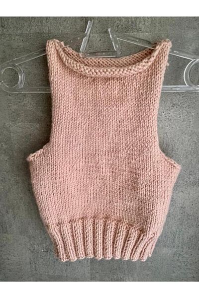 KOSECo Women's Pink Fully Hand Knitted Design Body Sweater
