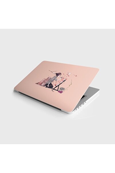 Jasmin2020 Laptop Sticker Notebook Kaplama Etiketi Ressam Kız
