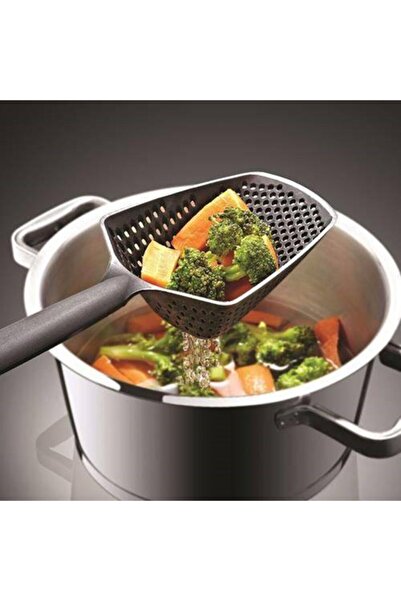 Çokuygunuz Süzgeçli Makarna Pilav Fasulye Kepçesi Isıya Dayanıklı Plastik Kepçe