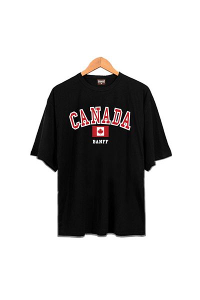 Venice & Zokawear - Unisex Black Canada Banff Oversize T-shirt