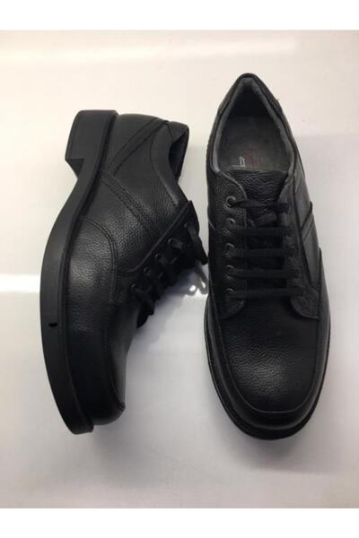 Şahin Erkek Siyah Günlük Hakiki Deri Ayakkabı 504