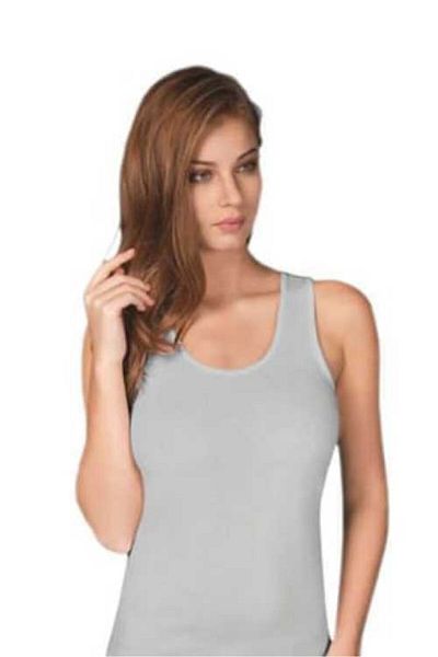 Tutku Tricot de corp pentru femei, gri cu nervuri, cu bretele late, 3 piese