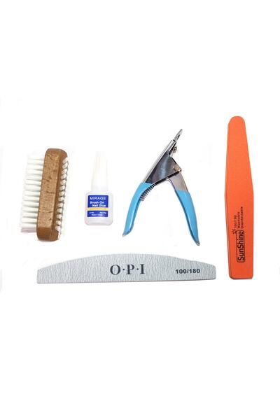 SPECİAL 4 YOU Protez Tırnak Bakım Seti 5li Set Tırnak Fırcası+yapıştırıcı+mak...