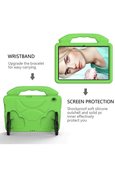 UnDePlus Samsung Galaxy Tab S6 Lite 2024 P620 P610 Kılıf Uyumlu Tutmalı Standlı Silikon Case 13-15-17