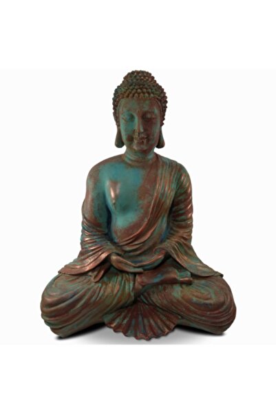 Tual Hobi Sanat Buda Heykeli Dev Boyut 40x31 cm Büyük Boy Dekoratif Obje Bibl...