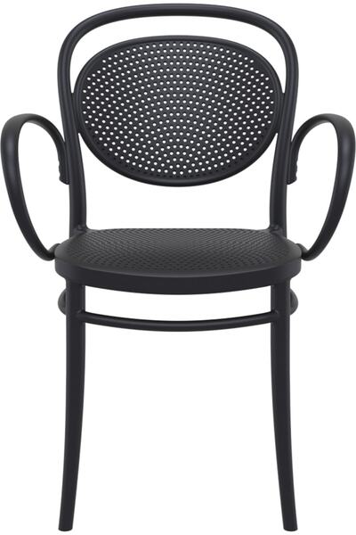 Siesta Marcel Xl Plastik Contract Koltuk Siyah Mutfak Balkon Salon Bahçe Cafe