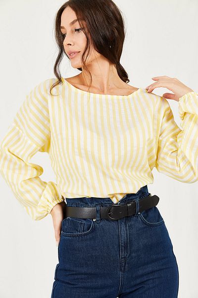 armonika Bluse - Gelb - Regular Fit