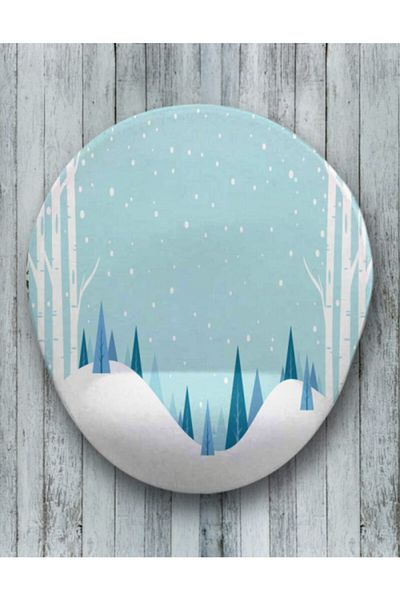 Onartem Oval Snow Mouse Pad with Wrist Support