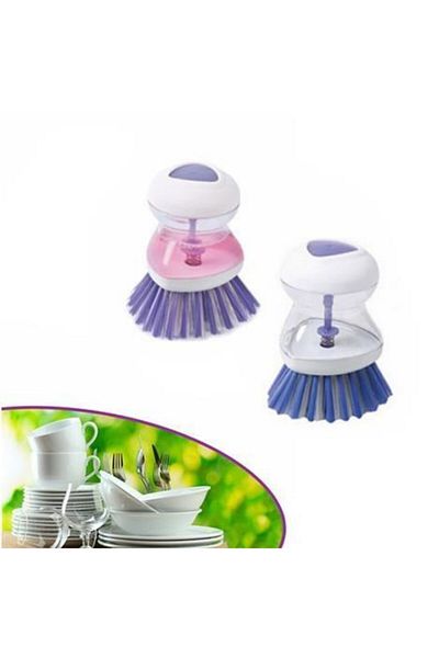 İndiriminVar Dishwashing Brush with Dish Detergent Tank