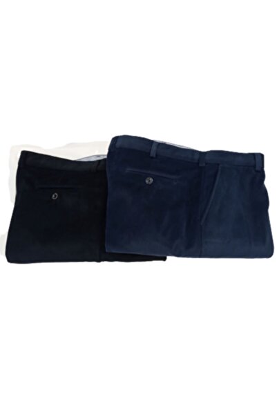 Doratte Moda Kadife Pantolon (Klasik Kesim)ince Fitilli Yüksek Bel Içi Polarlı