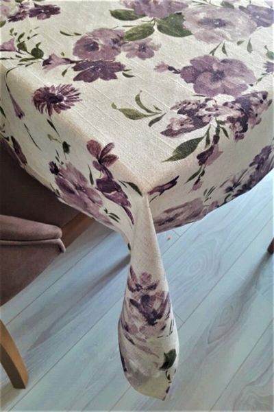 eno concept Cotton Linen Look Cream Tablecloth