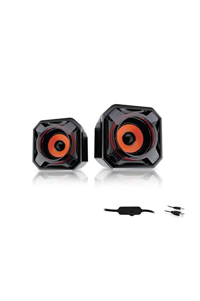 Genel Markalar Hoparlör Süper Bass Turuncu Siyah Usb 5w 16531 Md-177 1077