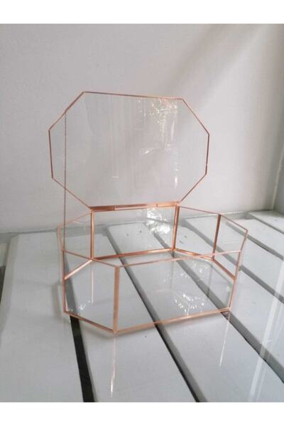 RESİTAL 30x20x10 Geometrik Cam Kutu 0035