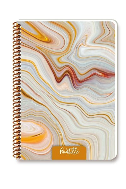 KESKİN COLOR Pointille 20x28cm Plastic Cover 80 Sheets Checked Spiral Notebook