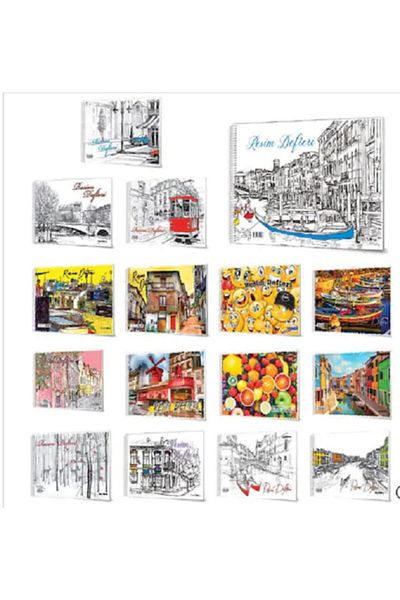ÇINAR DEFTER Çınar 24x34 Cm Picture Notebook 15 Sheets Spiral 3 Pieces