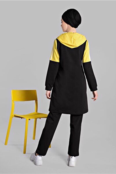 TRENDTESETTÜR 2-Piece Hooded Zippered Tracksuit Set - 7509