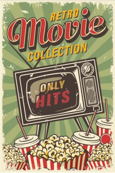 Hayat Poster Vintage ξύλινη αφίσα - Ρετρό σχέδιο κινηματογράφου