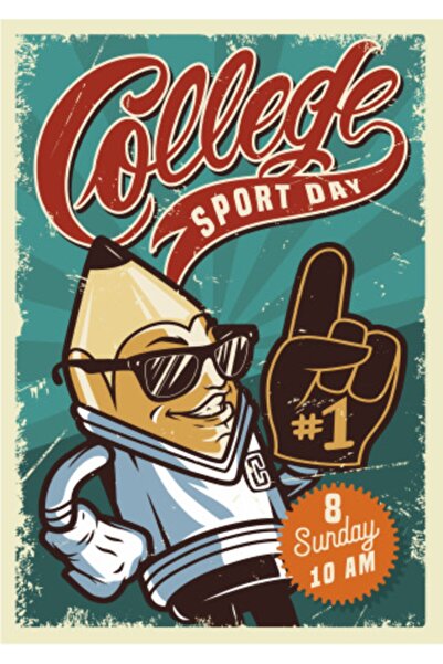 Hayat Poster Ρετρό Αθλητικές Ημέρες Ξύλινη αφίσα