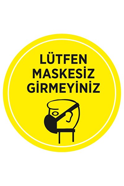 MIGNATIS Molimo vas da ne ulazite bez maske - nalepnica, poster, staklo, 25x2...