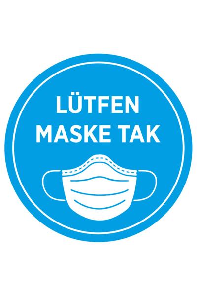 MIGNATIS Maska Utikač Plava Boja Nalepnica Poster Za Zid 25x25cm 3 Kom Syl14