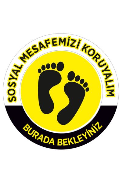 MIGNATIS Za vaše zdravlje, 5 komada žuto-crnih nalepnica "Održavajmo društven...