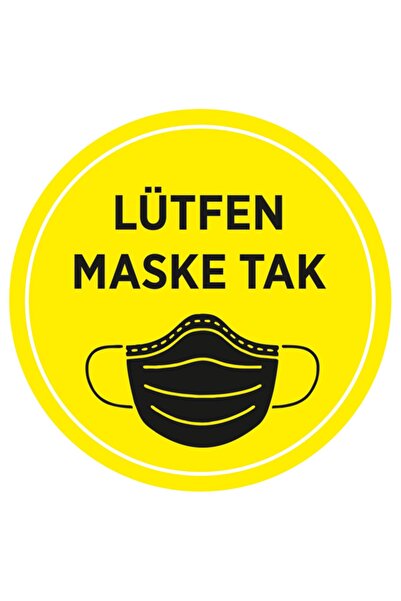 MIGNATIS Maska Ne nosite žutu nalepnicu za zid 25x25cm 5 kom Syl15