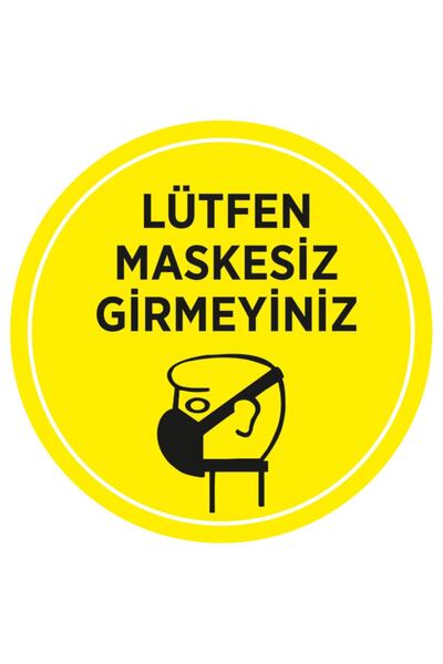 MIGNATIS Molimo vas da ne ulazite bez maske, nalepnica, poster, staklo, 45x45...