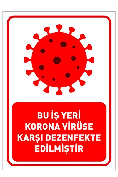 MIGNATIS Ovo radno mesto je dezinfikovano protiv korona virusa, naljepnica, f...
