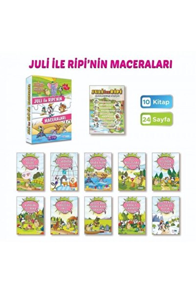 Mavi Deniz Yayınları Juli Ile Ripi Nin Maceraları Hikaye Seti 10 Kitap