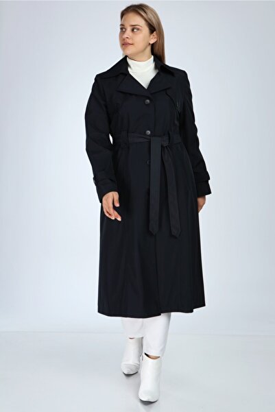 Veger Women's Black Trench Coat