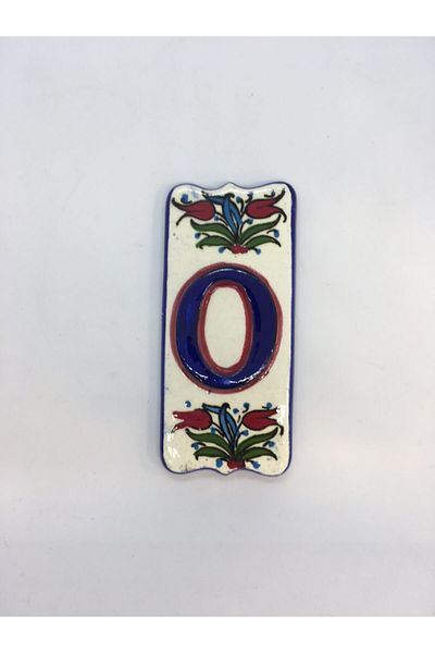 Dost Art Hediyelik Door Number:(0) Zero Handmade Ceramic Door Numbers & Door Letters