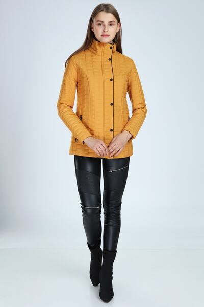 Veger Kadın Sarı Kapitone Mont