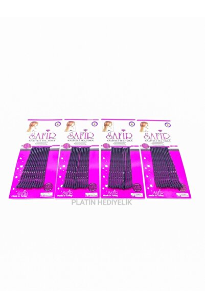 platin hediyelik 48 Pieces Black Wire Buckle Women's Hair Clip