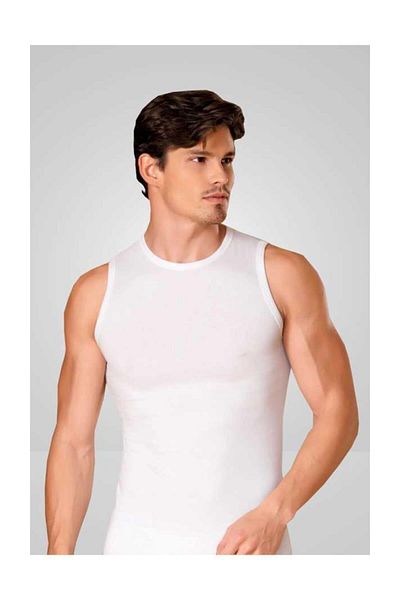 Berrak Men's Black Elastane Sleeveless Crew Neck Sport Singlet 3-Pack