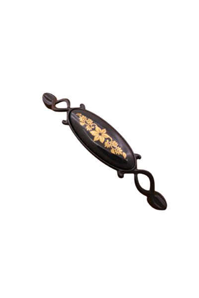 Azimkar Hırdavat Porselen Kulp Yeni Zarif Mat Siyah-siyah 96 Mm